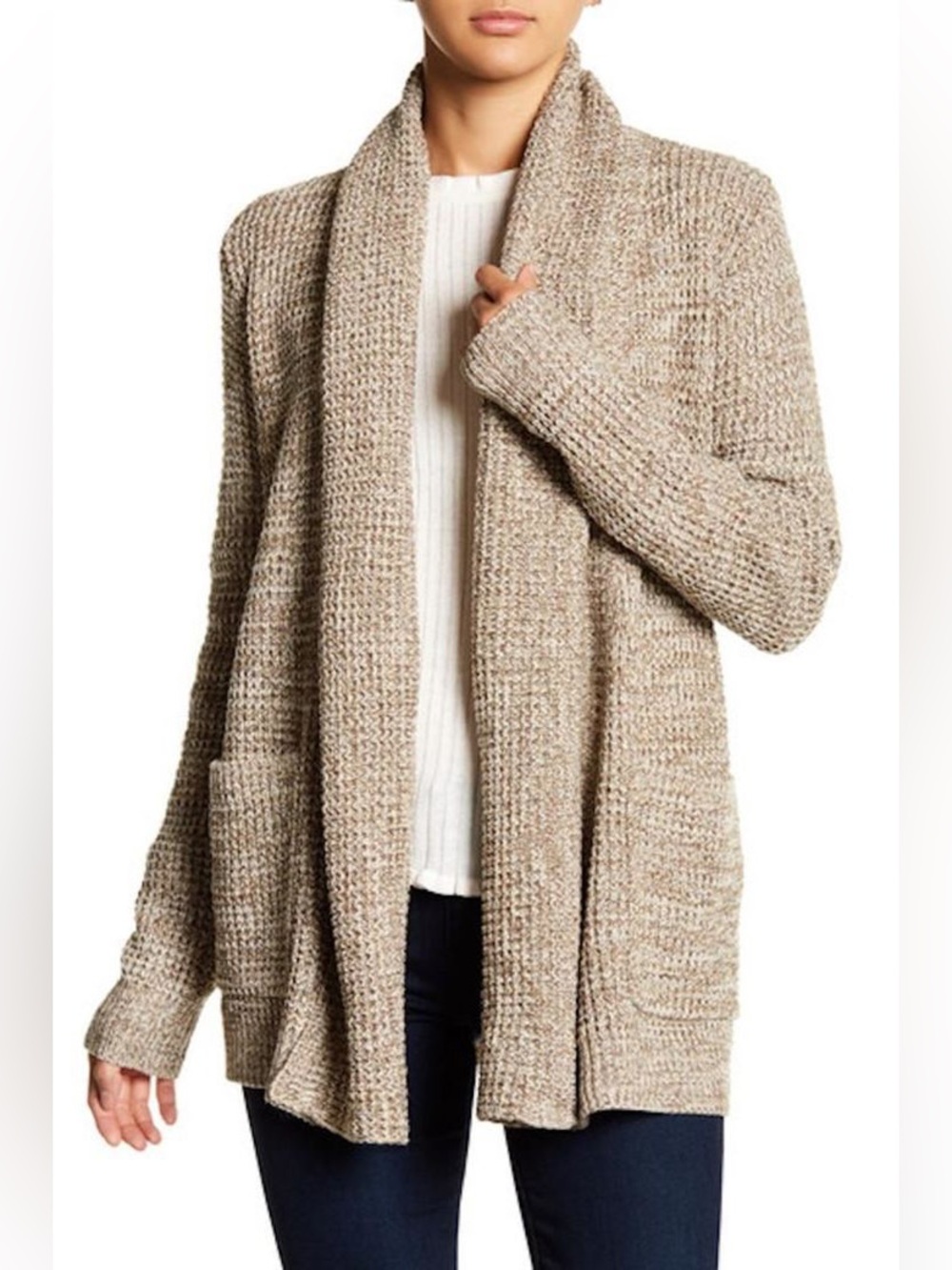 John + Jenn Open Front Shawl Collar Cardigan NWT